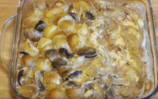 Картошка с мясом и грибами в горшочках в духовке рецепты с фото пошагово