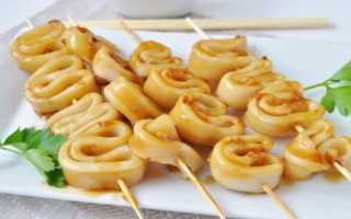 Готовим кальмары на гриле и получаем вкусную закуску